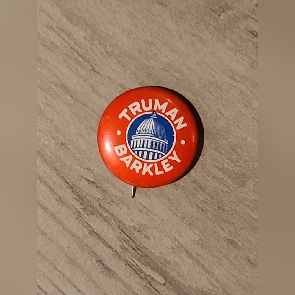 Vintage Truman Barkley Pin Button Collectible Decor [ Read Details ]